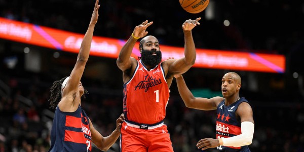 哈登36+7+9萨尔28分 快船击败奇才6连胜